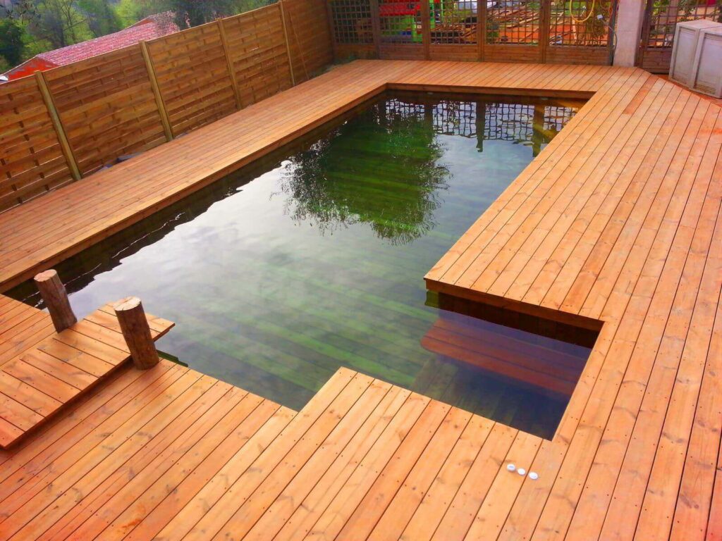 piscine enterree bois