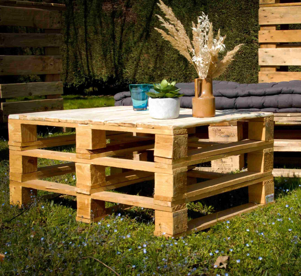 table basse palette 80x60x36 cm